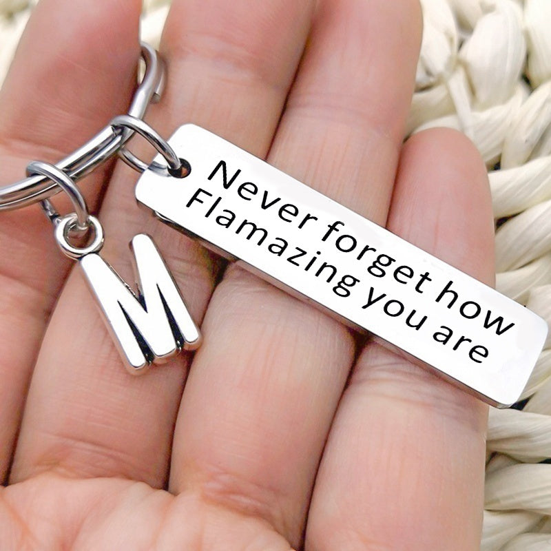 Stainless Steel Inspirational Keychain