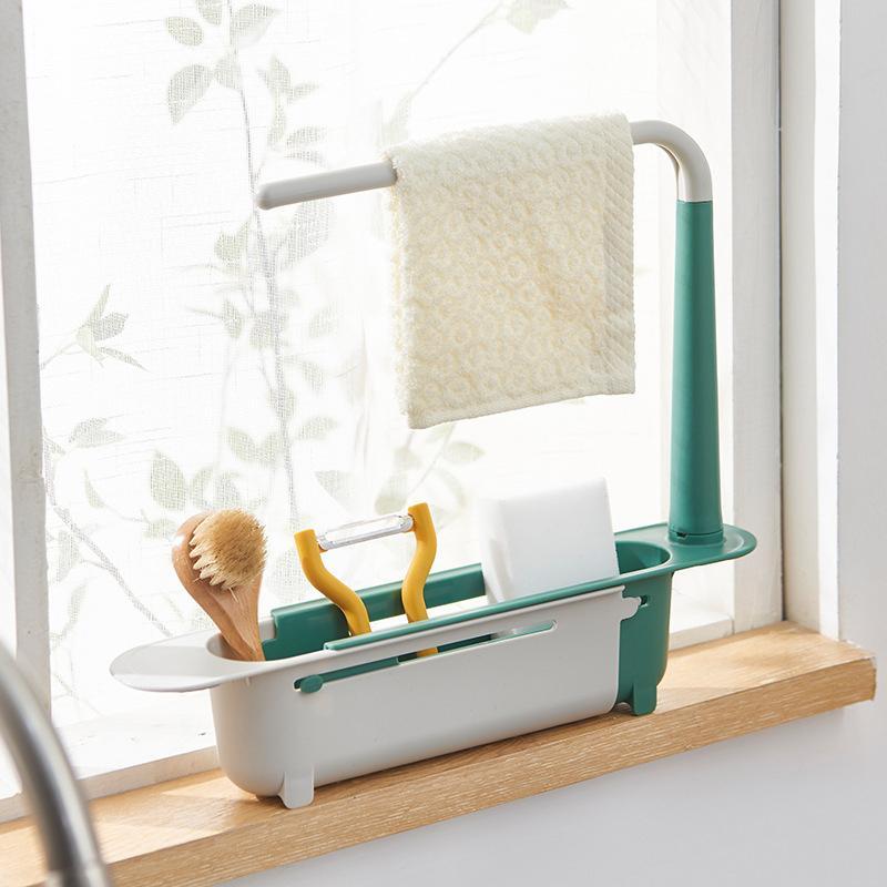 👍Updated Telescopic Sink Storage Rack