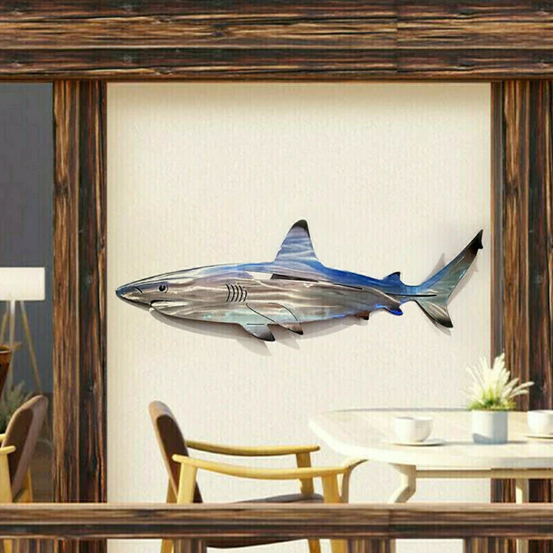 Metal Shark Art Wall Decor