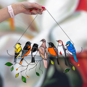 Birds Stained Glass Window Hangings 🐦