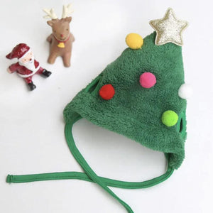 Christmas decoration pet hat and bib