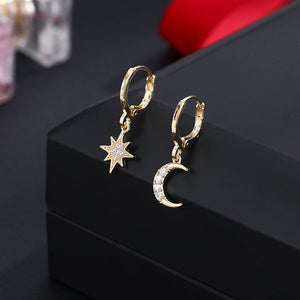 Star and Moon Earrings