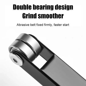 Angle grinder modified belt sander