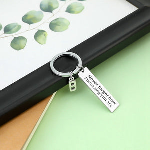 Stainless Steel Inspirational Keychain