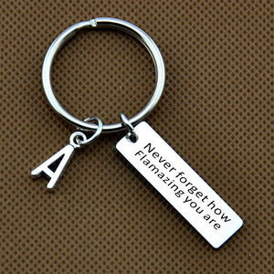 Stainless Steel Inspirational Keychain