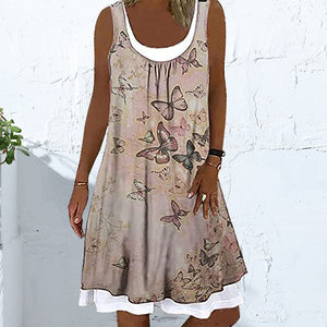 Sleeveless Digital Print Dress