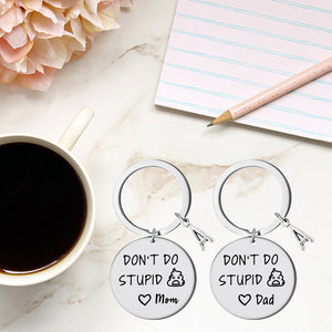 SANK®Don't Do Stupid Things Keychain