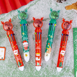 Cute Christmas Glitter Pen Set