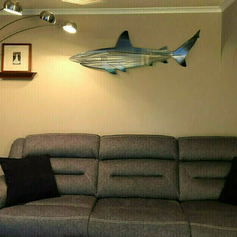 Metal Shark Art Wall Decor