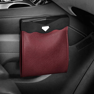 Waterproof Car Leather Trash Can