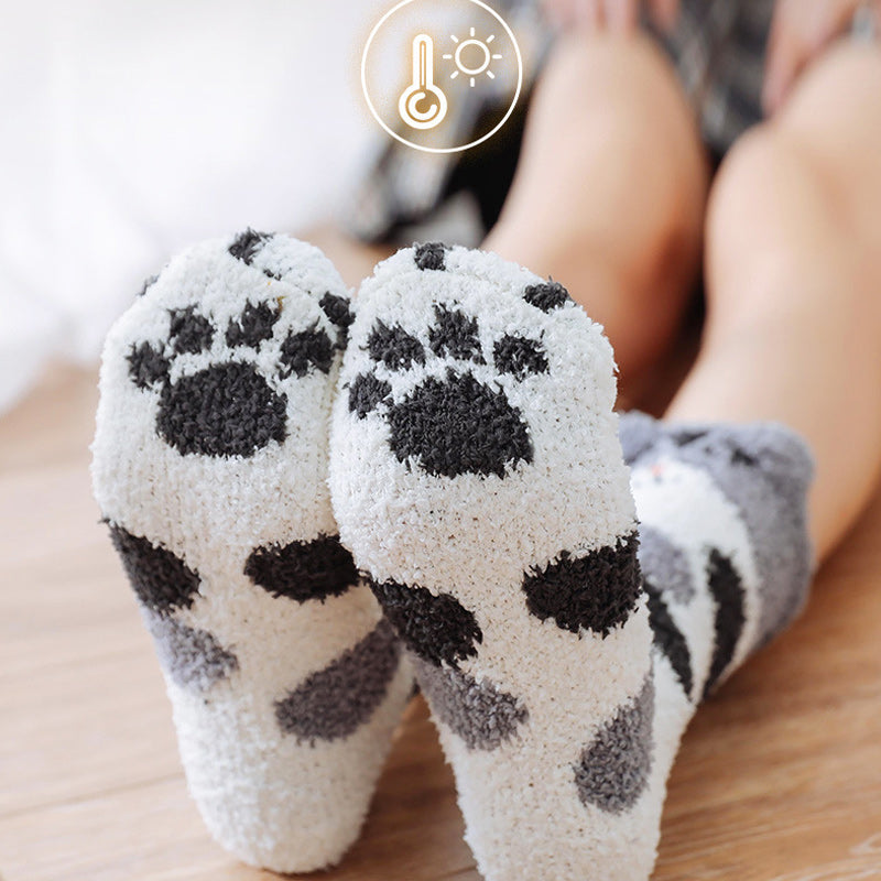 Cat Paw Fuzzy Socks