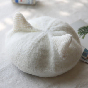 Cute Cat Ears Wool Beret