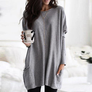 Long Sleeve Casual Pocket T-Shirt