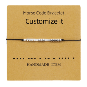 Funny Morse Code Couple Bracelet