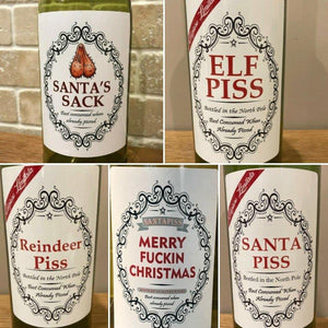 🎄Christmas Funny Novelty Bottle Labels(Pack of 5PCS)