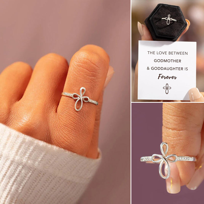 Micro Pave Cross Wrap Ring