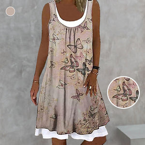 Sleeveless Digital Print Dress