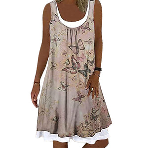 Sleeveless Digital Print Dress