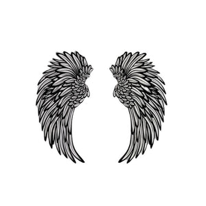 Black Angel Wings Metal Wings Wall Art with LED Lights