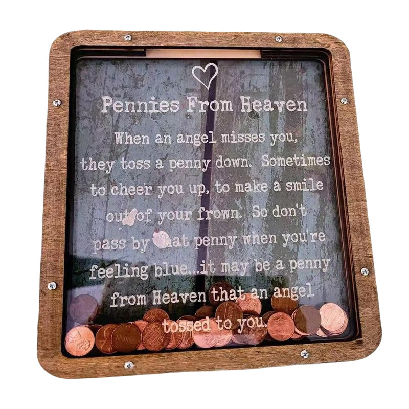 Pennies from Heaven Bank, Wood Piggy Bank