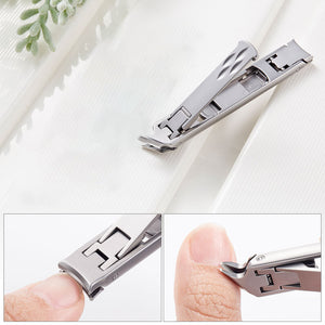 Travel Double Head Curved and Bevel Trimmer For Toenail Fingernail