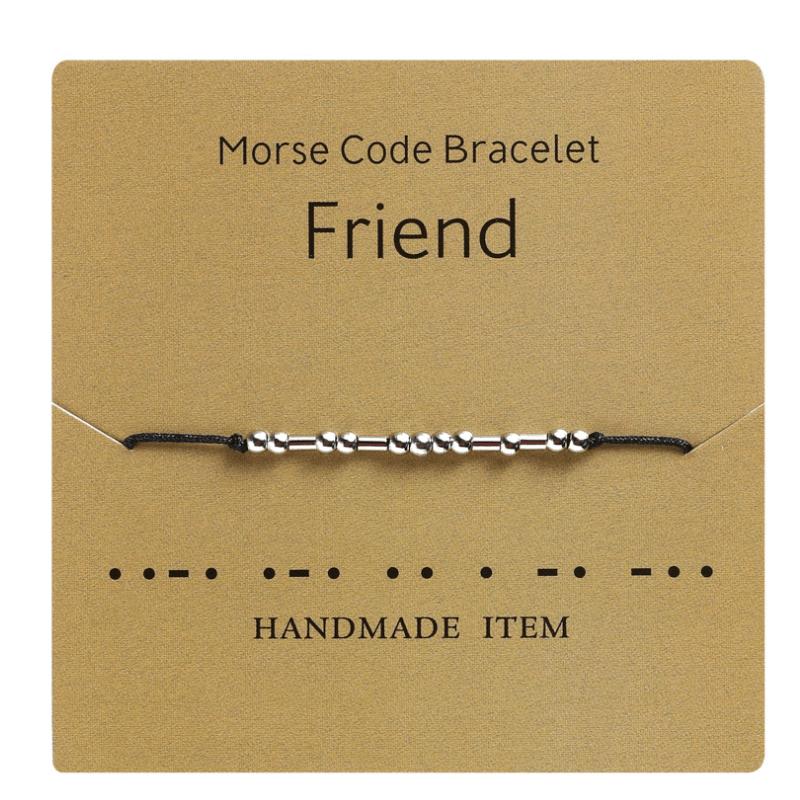 Funny Morse Code Couple Bracelet