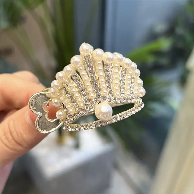 Crown Rhinestone Grab Clip